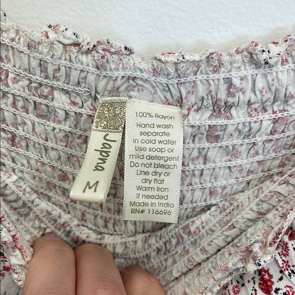 Japna Smocked Tiered strapless jumpsuit size medium - Picture 5 of 9